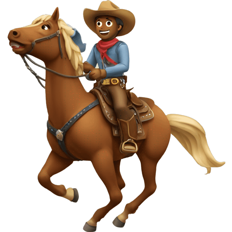 cowboy man riding a horse emoji