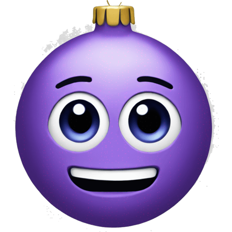 Purple Christmas ornament  emoji