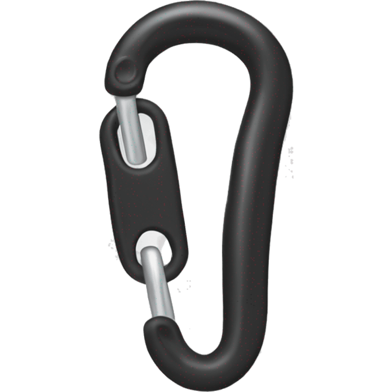 black carabiner  emoji