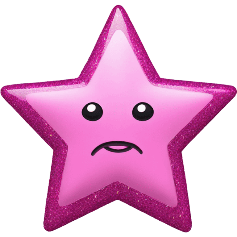 Pink star with glitter emoji