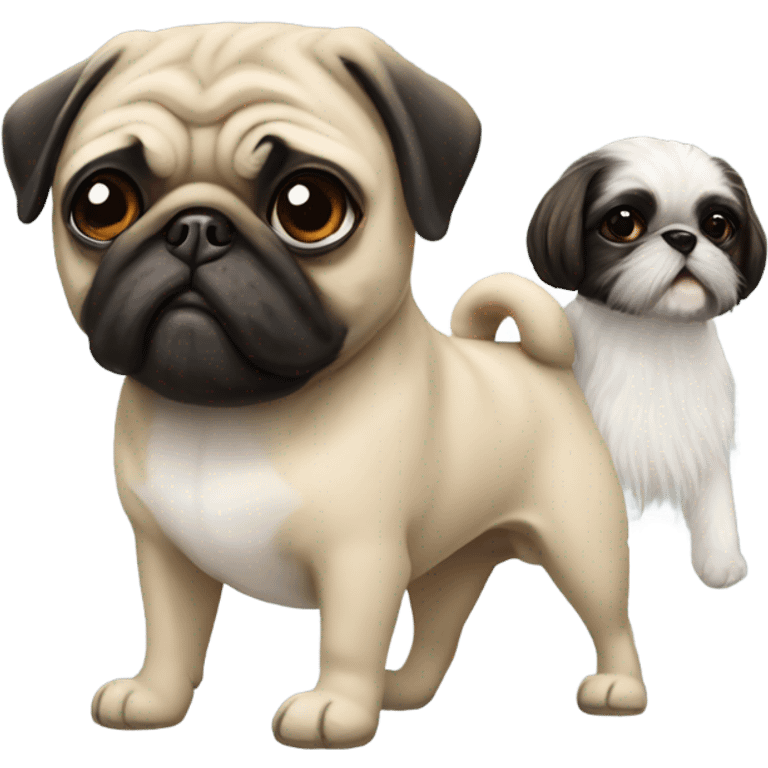 Pug and shihtzu emoji