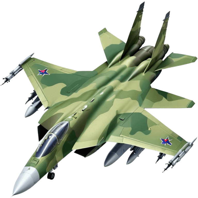 SU-35 Jet - Sukhoi (Model Year: 2020) (Iconic colour: Camouflage green) emoji