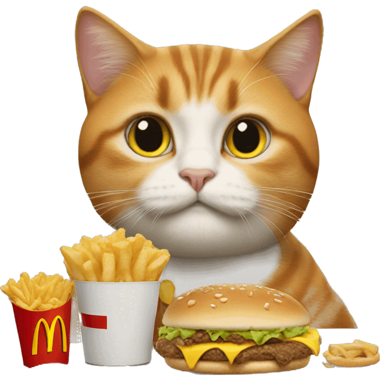 Cats eating McDonalds emoji