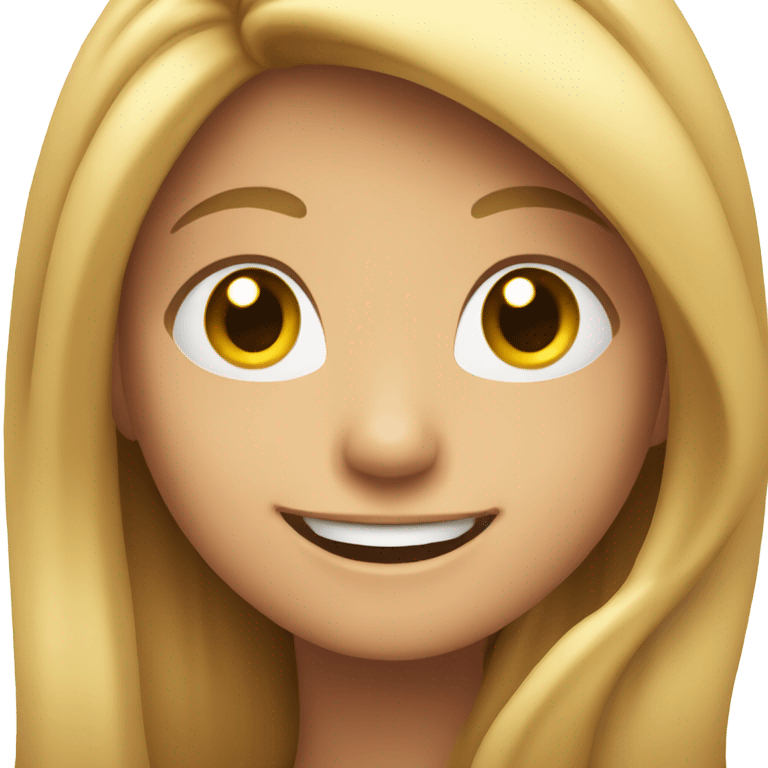 happy girl with long hair emoji