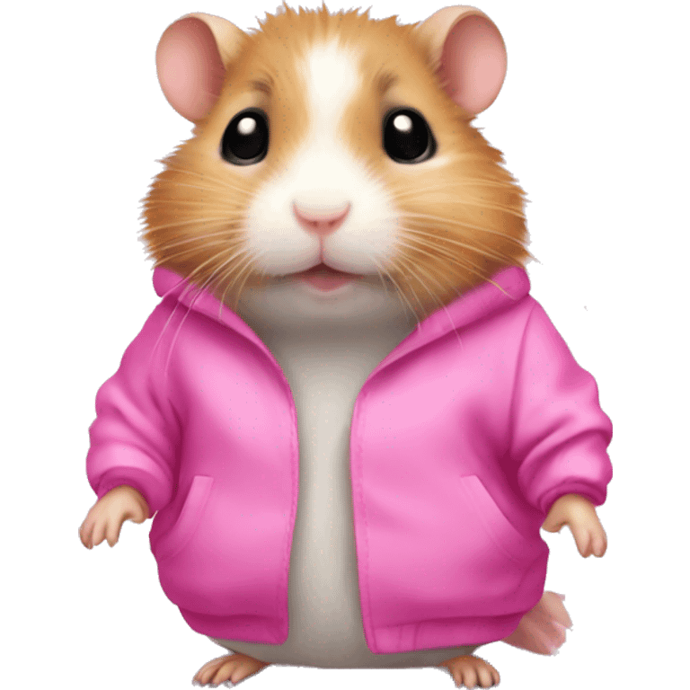 A hamster in pink clothes emoji