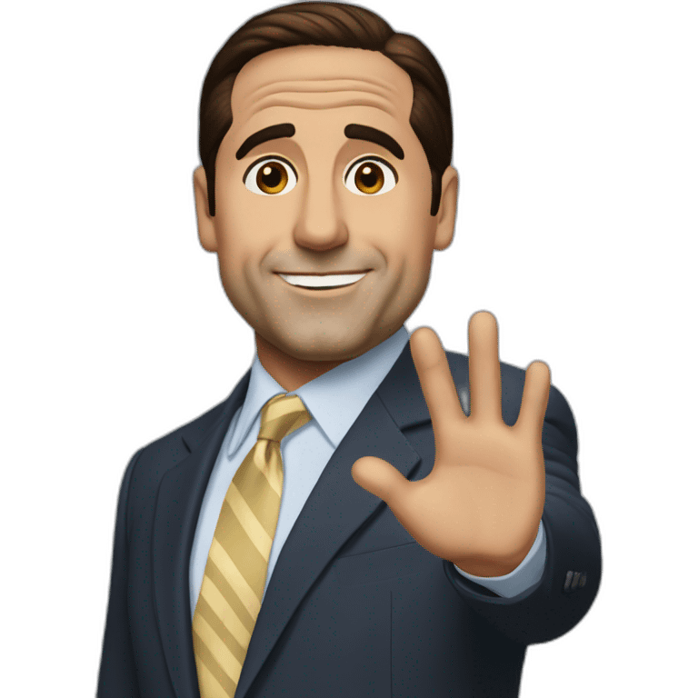 Michael scott waving emoji