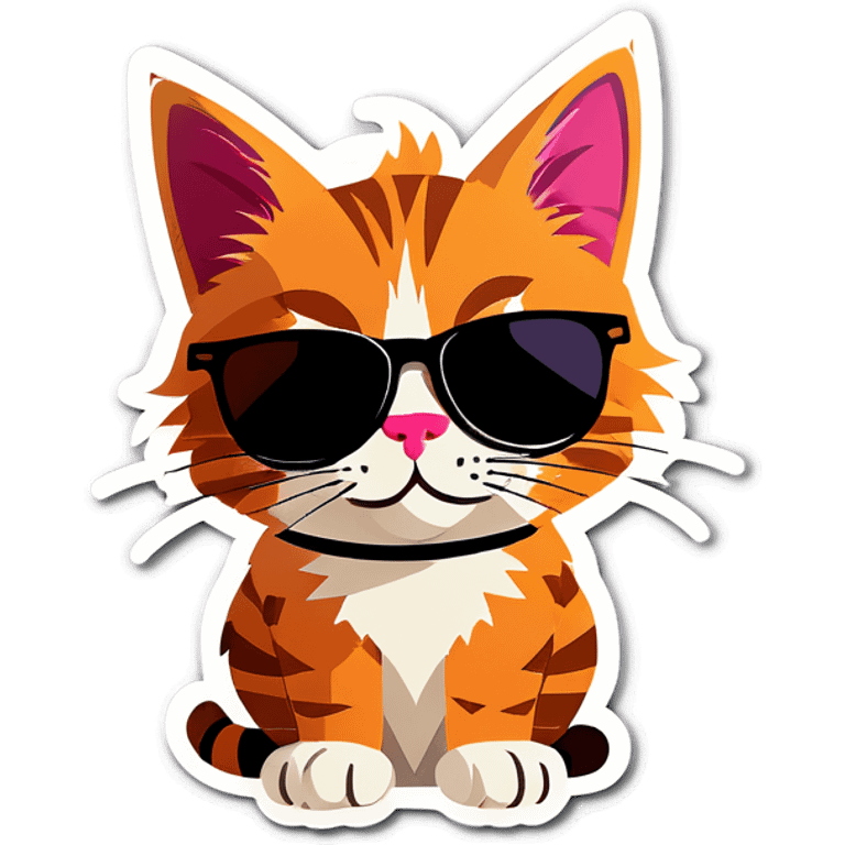 Cat with sunglasses emoji