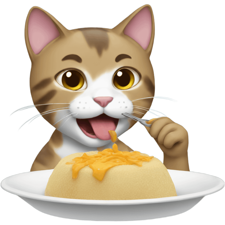 Cat eating emoji