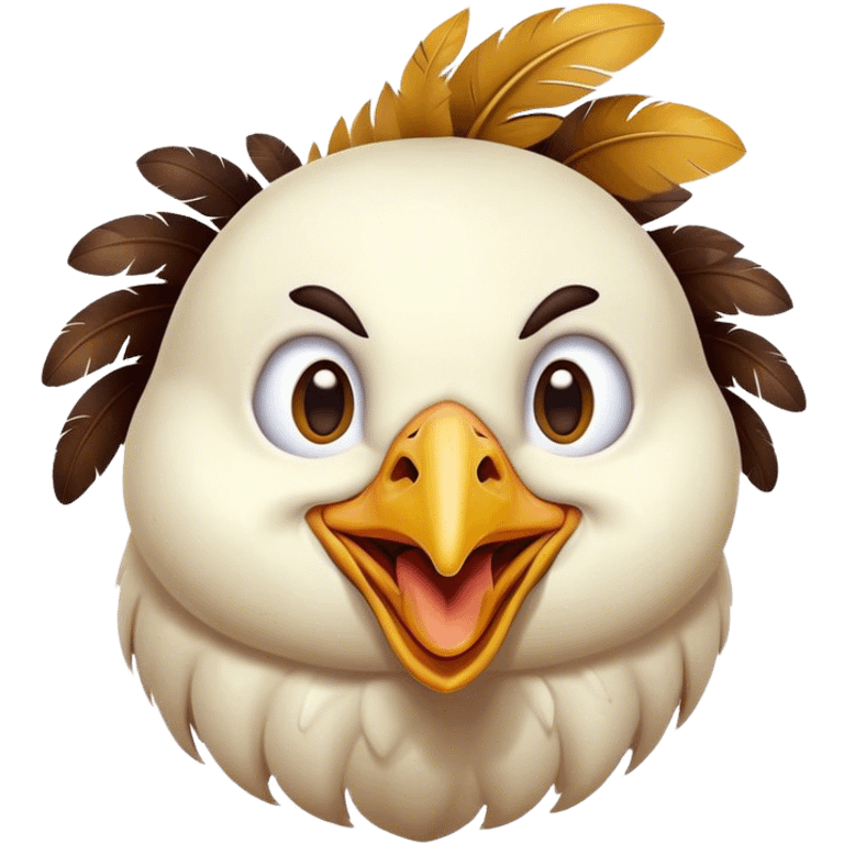 Chicken laughing at you emoji