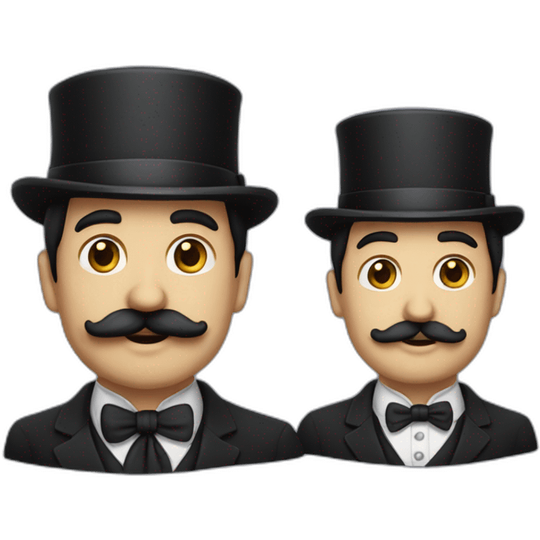 Chrlie chaplin with his mustache and without hat emoji