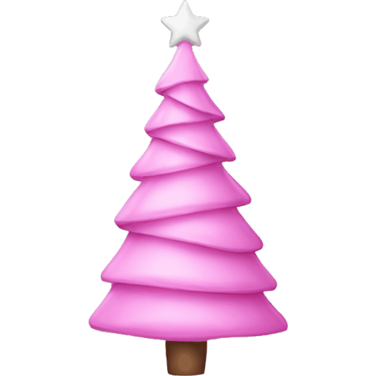 Pink Christmas tree emoji