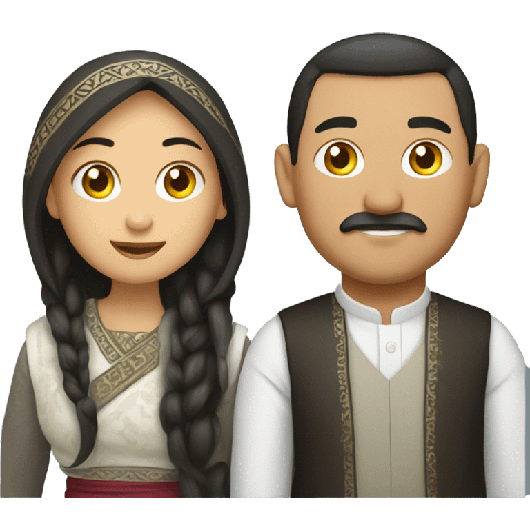 Turkic couple emoji