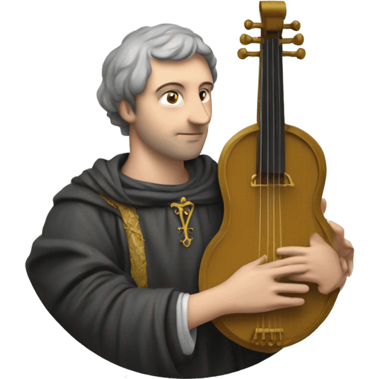 Petrarch holds a lyre in his hand emoji