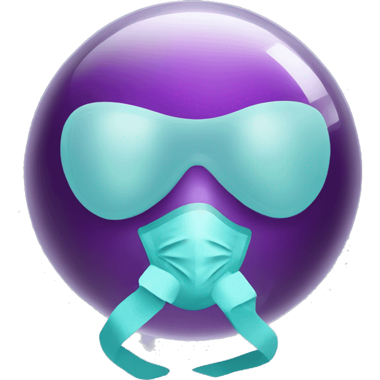 Crystal Ball with a mask for surgery predictions emoji