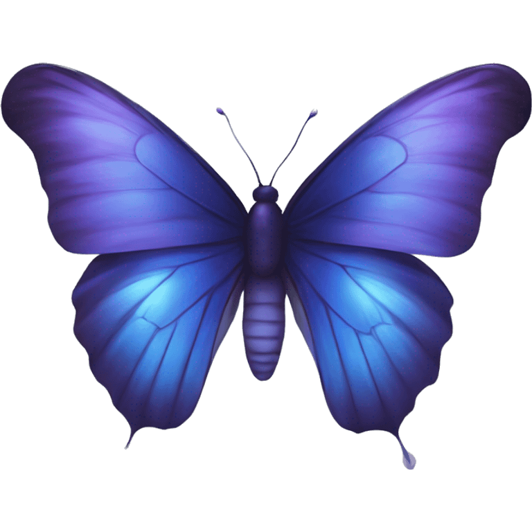 blue violet butterfly inside a sphere orb intuition magical wings dreams emoji