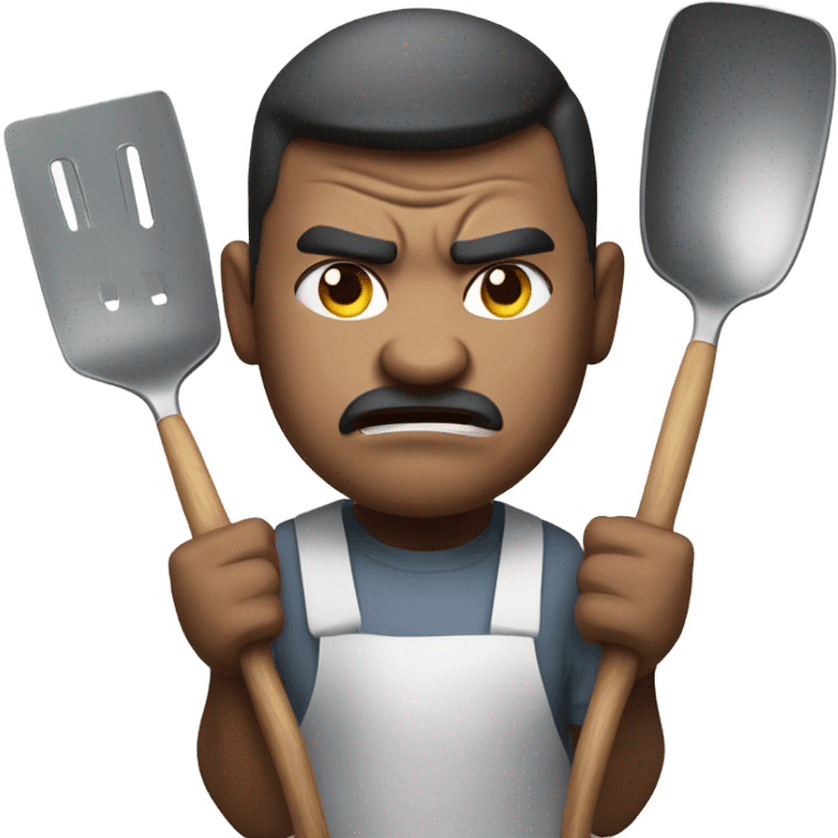 angry person throwing kitchen utensils in anger emoji