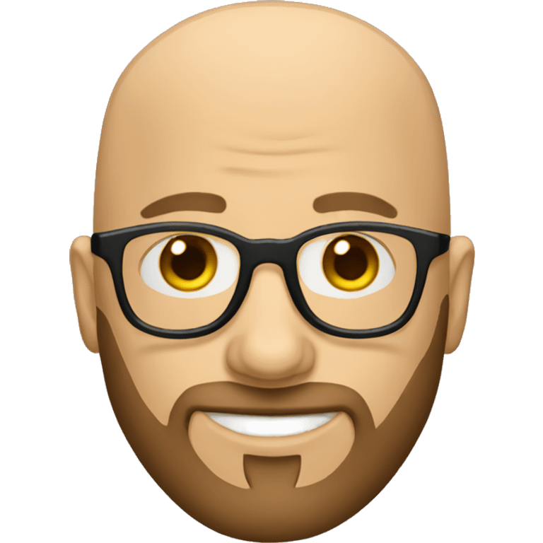 bald guy with beard and shaded glasses emoji