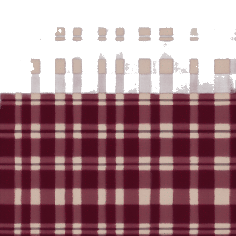 A burgundy plaid blanket emoji