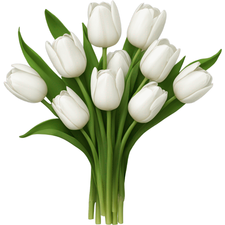 white tulip bouquet  emoji