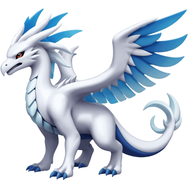 Kyurem-reshiram-Lugia-suicune-hybrid, full body emoji