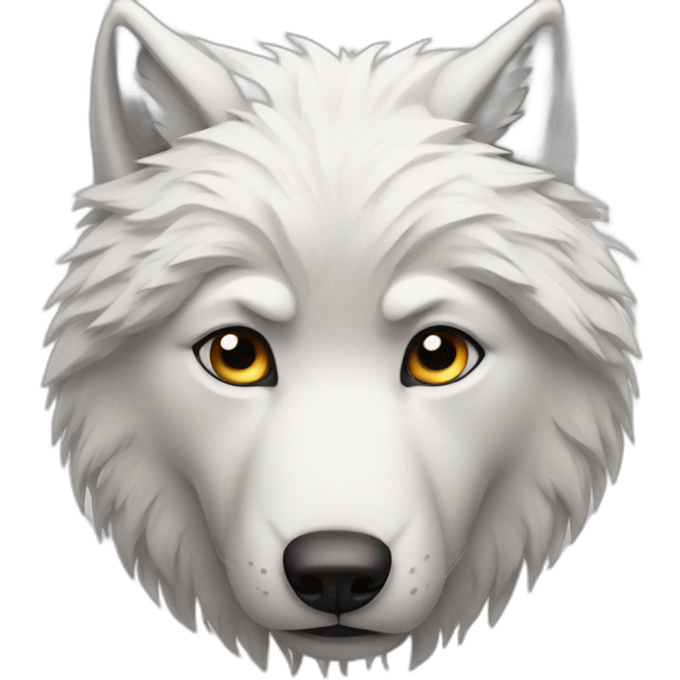 white wolf sad emoji