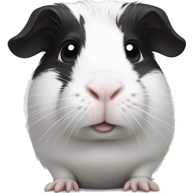 Black and white guinea pig emoji