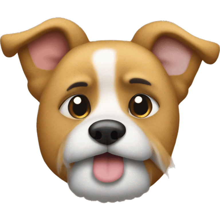 Hund und Mensch kuscheln  emoji