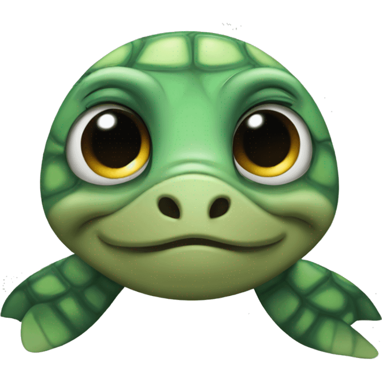 Frowning Sad sea turtle  emoji