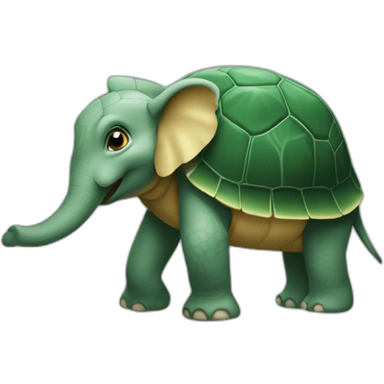 Tortue sur éléphant emoji