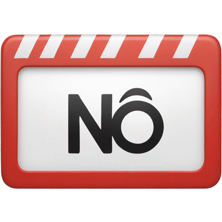 "No video" sign. emoji