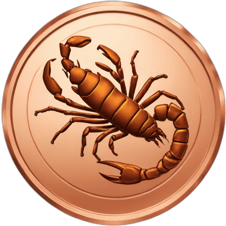 scorpio rising copper coin emoji