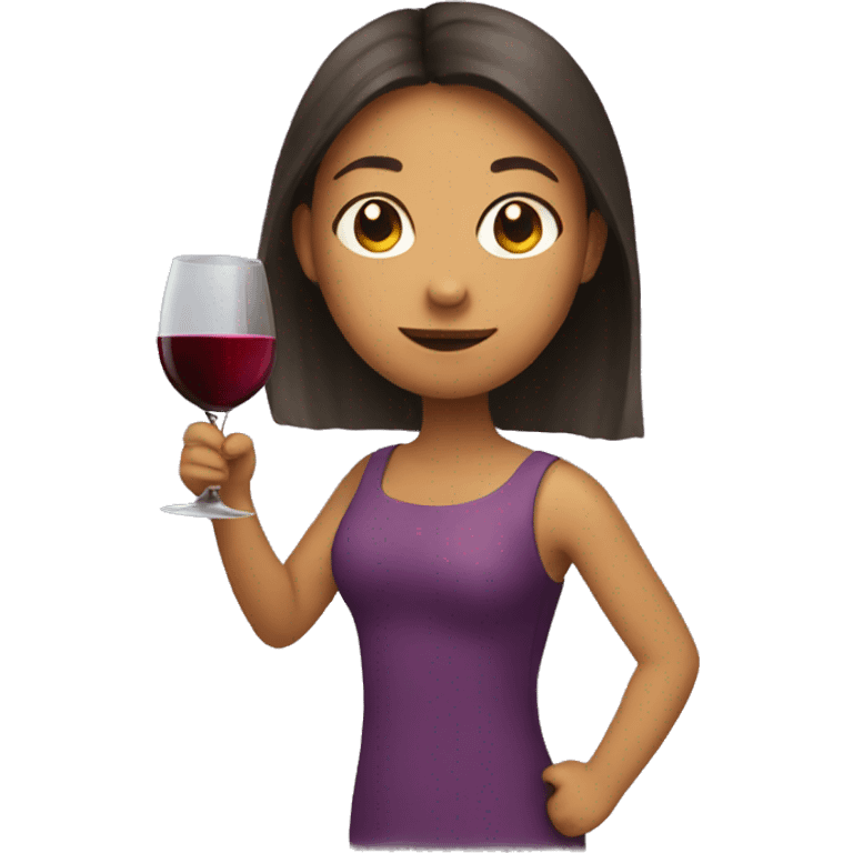 girl drinking wine emoji