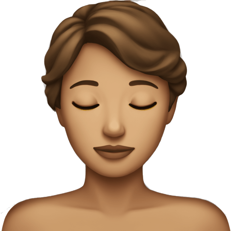 Sleeping Brown haired Woman emoji