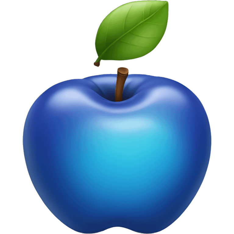 blue apple emoji