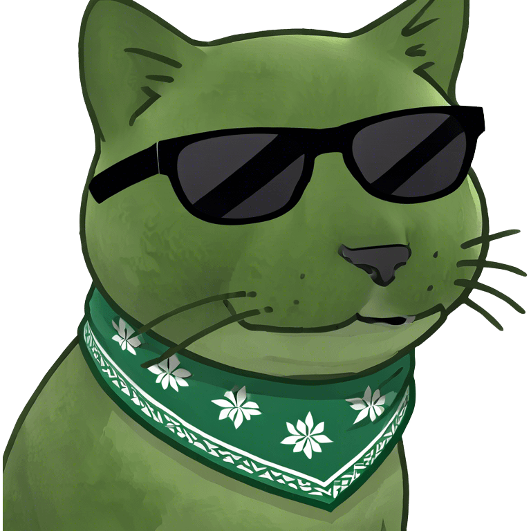 Cat with sunglasses emoji