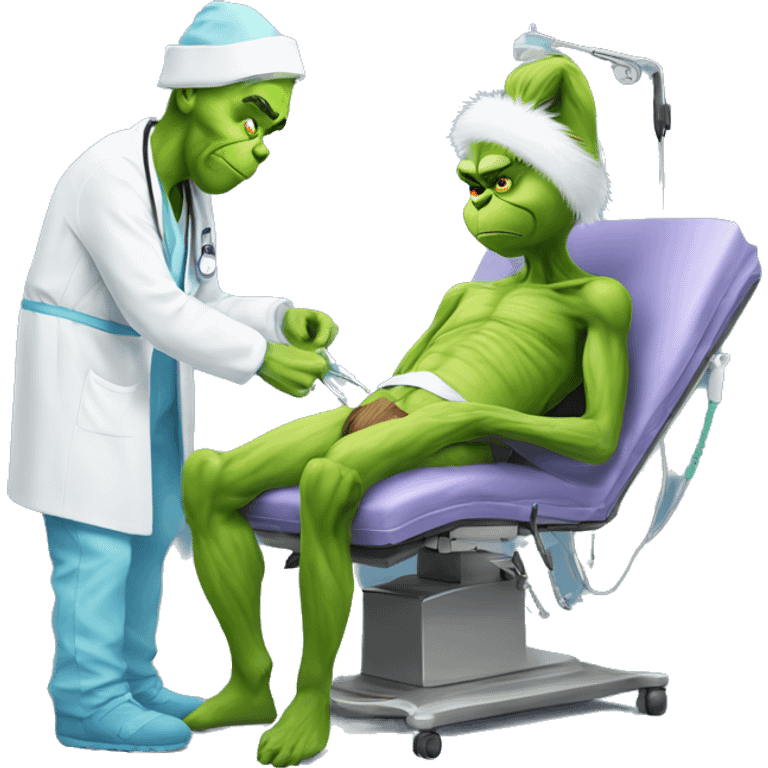 Grinch getting knee surgery  emoji