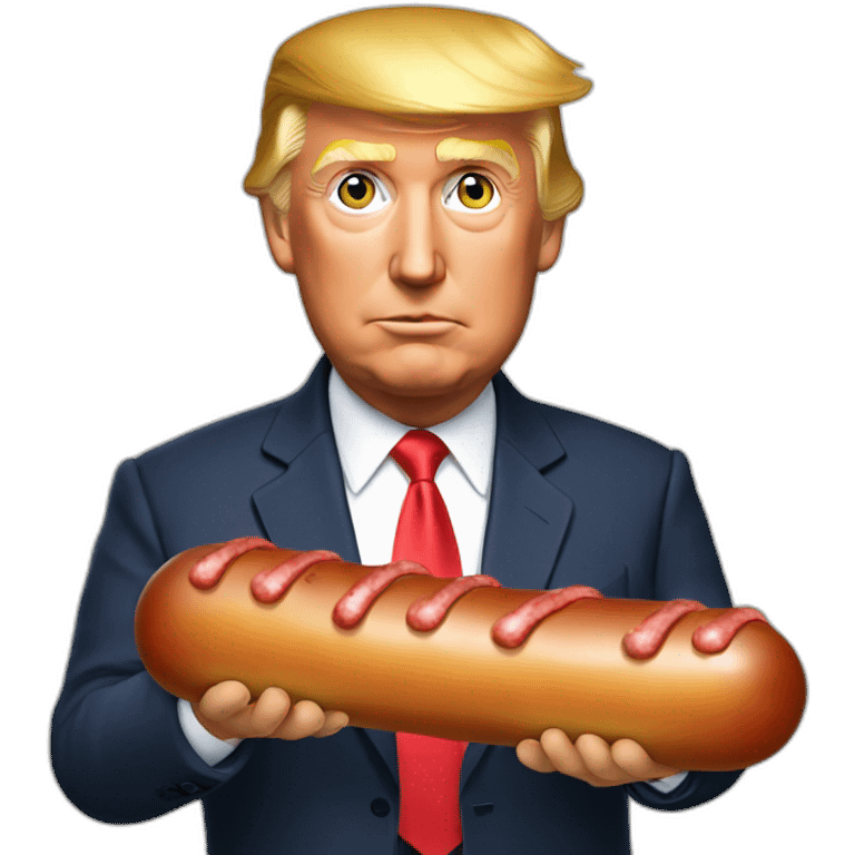 trump-holding-his-sausage emoji