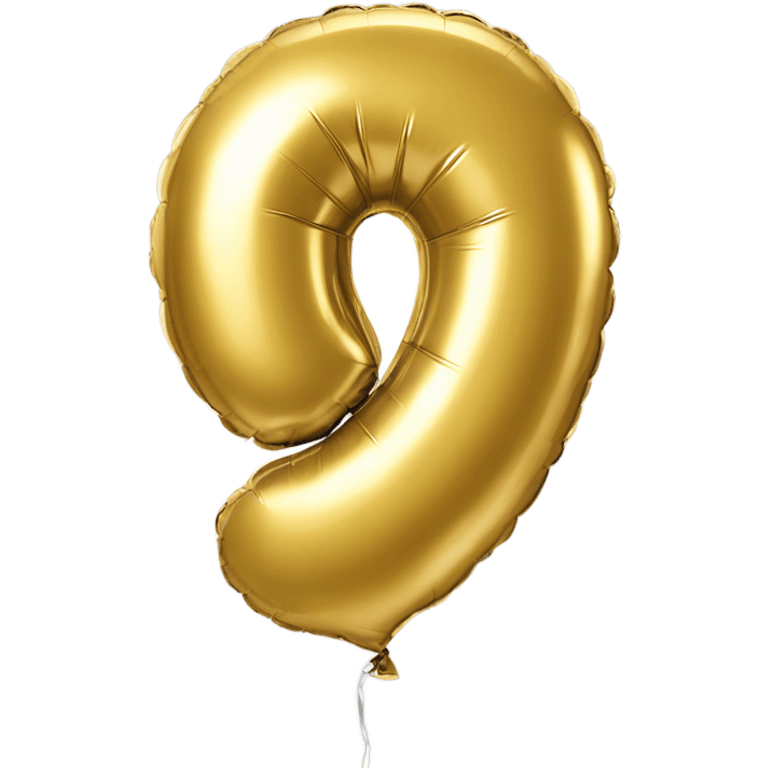 Foil balloon gold number 0 closed emoji