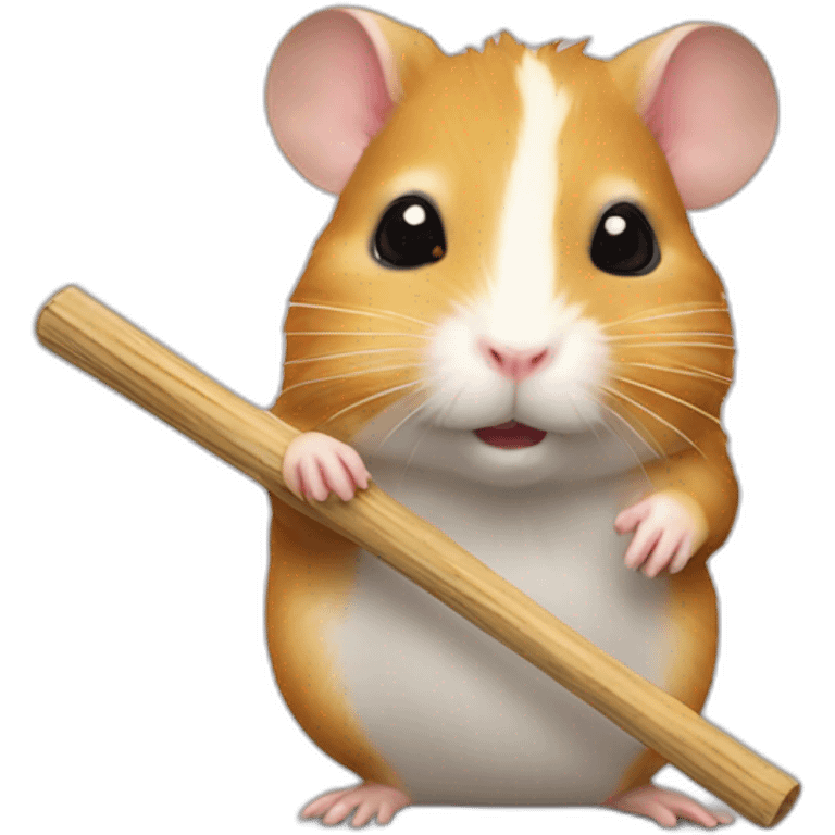 Hamster avec une canne emoji