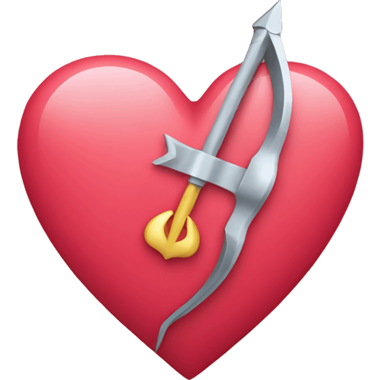 A heart with a cupid arrow through it emoji