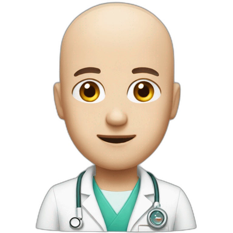 A bald medic emoji