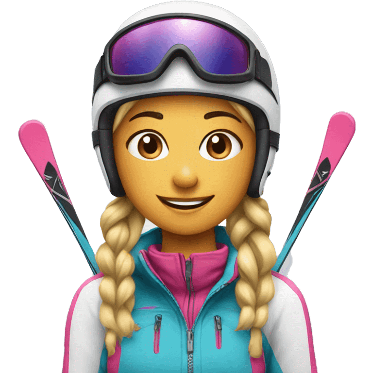 Skiing girl emoji