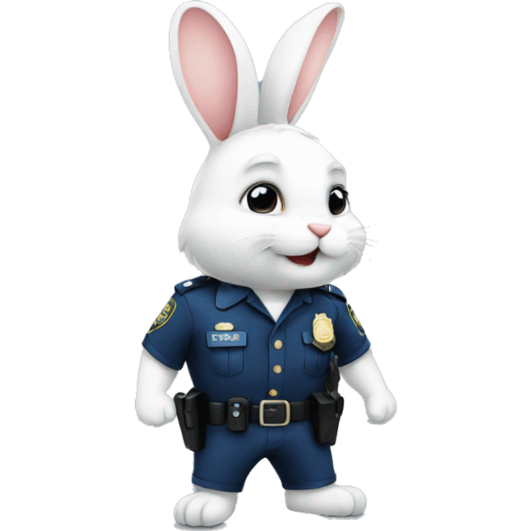 a police cute rabbit emoji