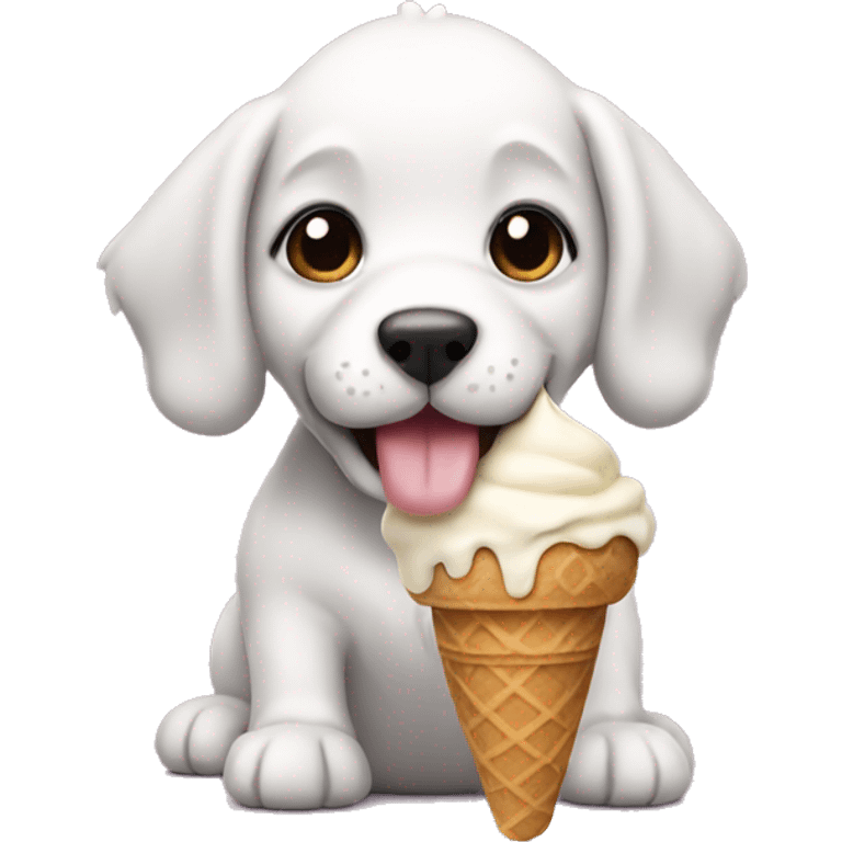 Ice cream puppy  emoji