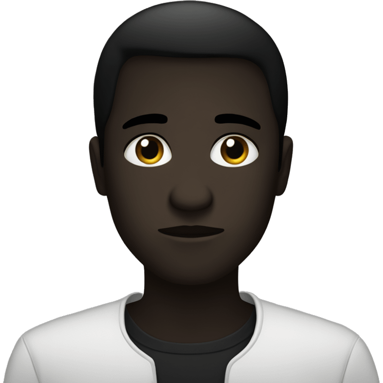 black silhouette of untrustworthy person. emoji