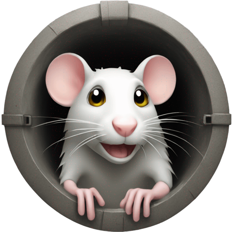 rat open sewer gate emoji