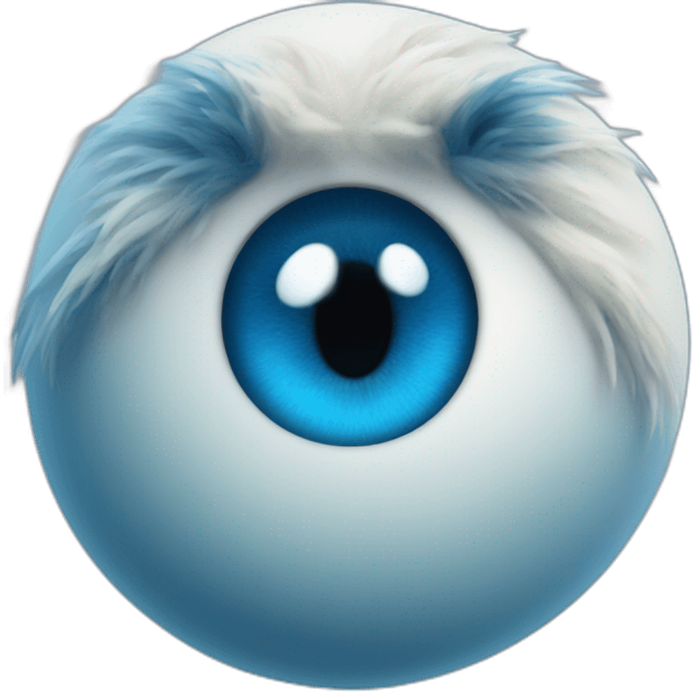 mono eye blue spheric creature emoji