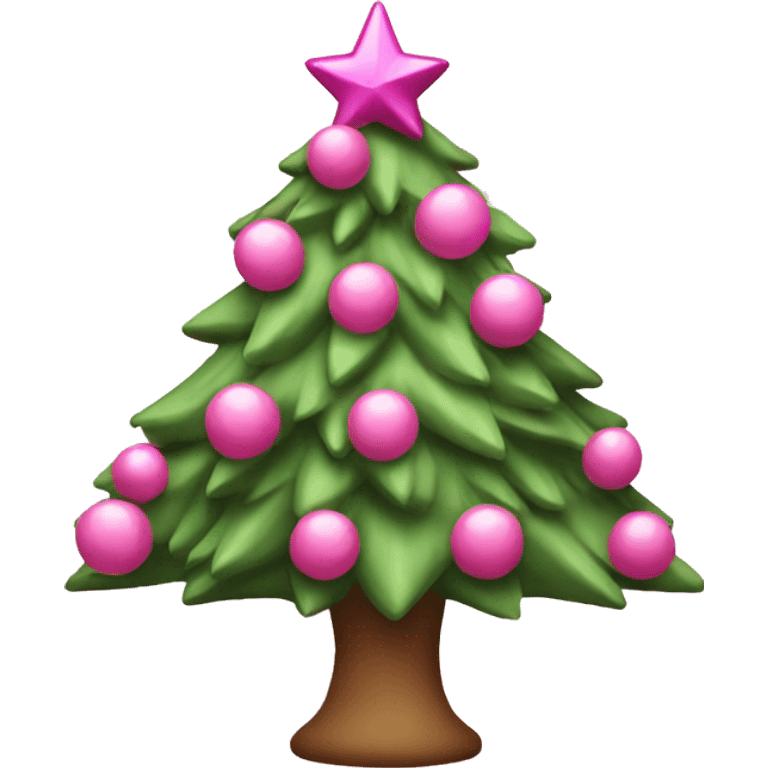 pink christmas tree emoji