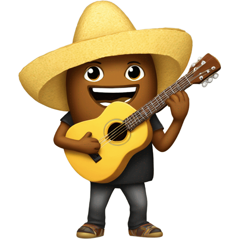 Taco playing guitar emoji