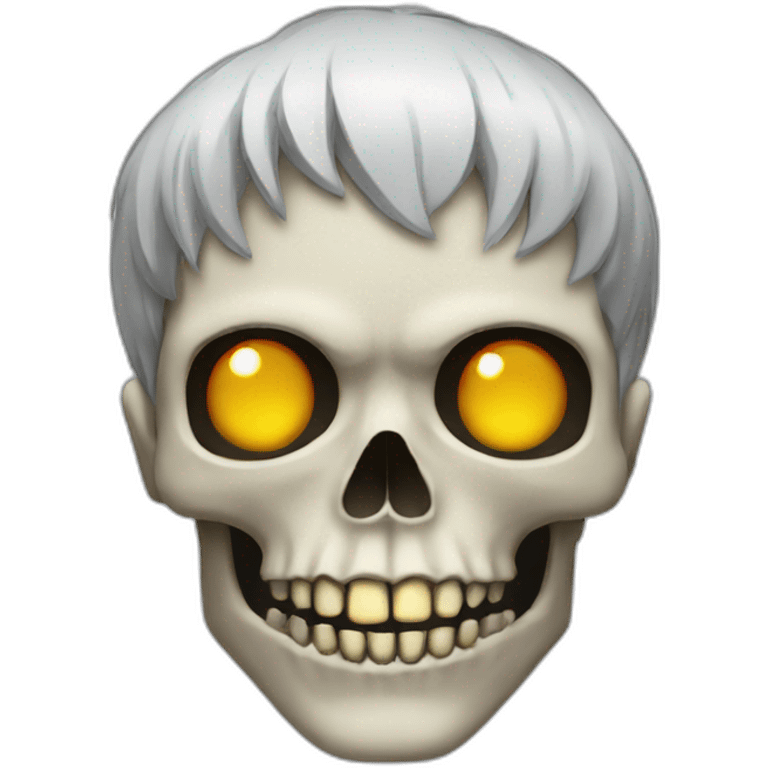 Skull with hair akira body emoji